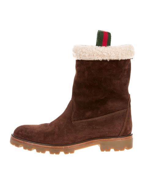 gucci shearling boots